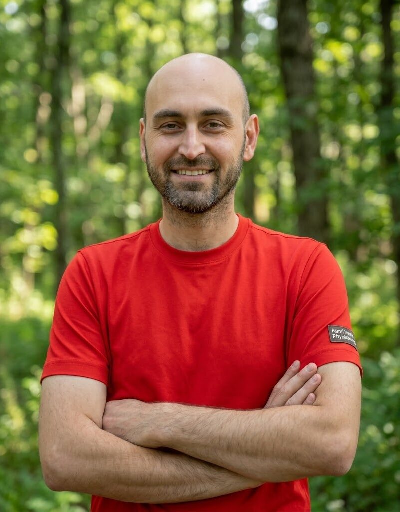 Mustafa Hayva, Physiotherapist at Zenith Physio Pilates Mahone Bay, specializing in manual therapy and anatomy-based rehabilitation.